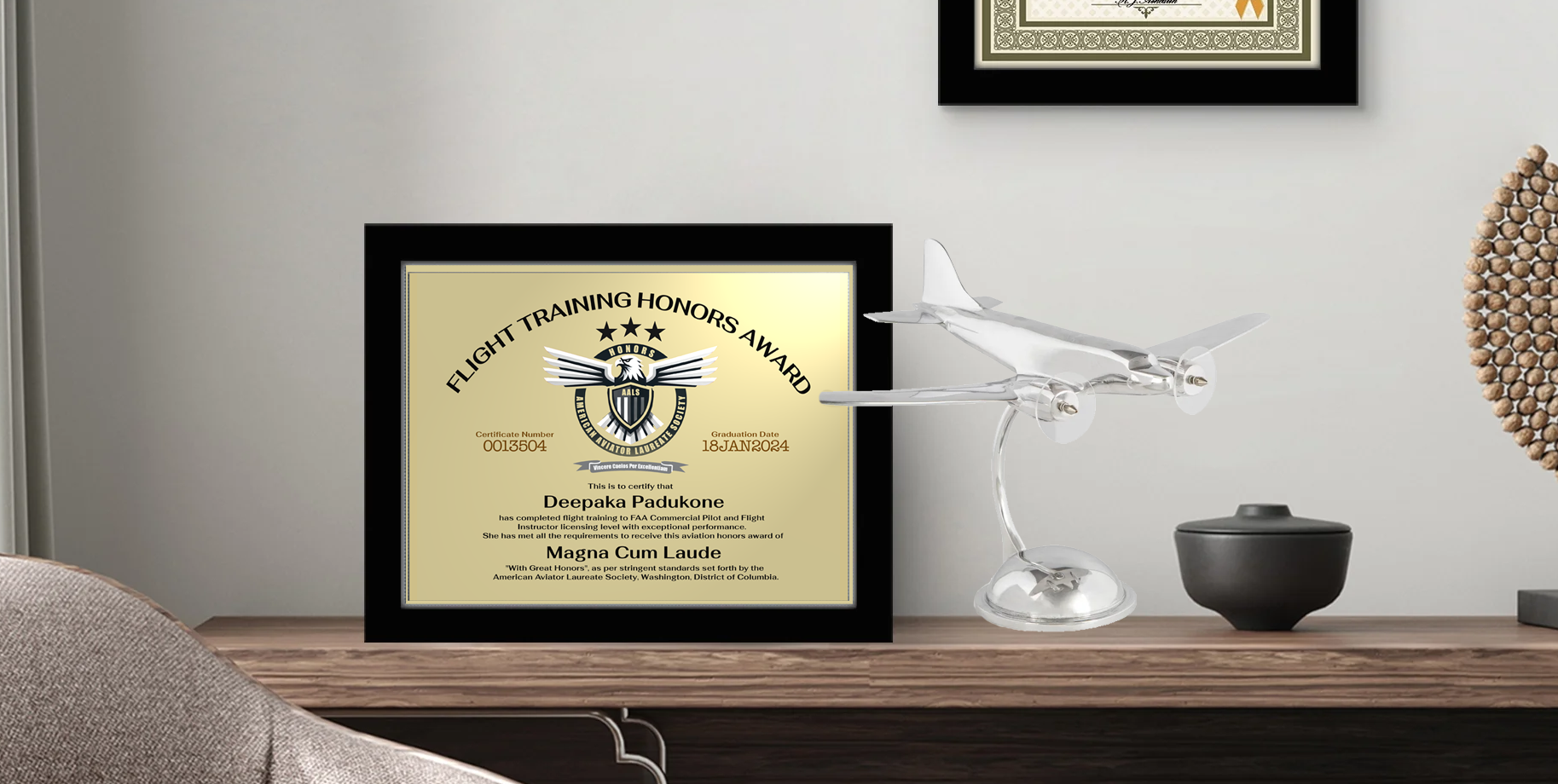Aviation Magna Cum Laude Award